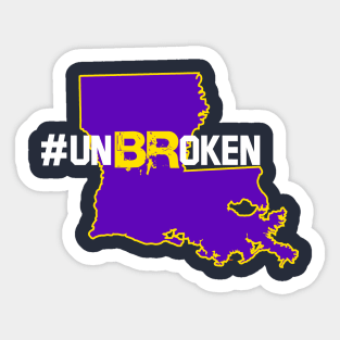 unbroken louisiana Sticker